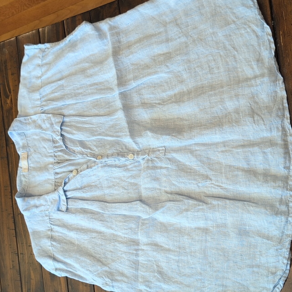 Cp Shades Patti Linen Sleeveless Blouse